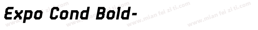 Expo Cond Bold字体转换